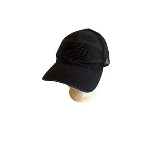 Highland Tactical Black on Black US American Flag Hat Cap Adjustable